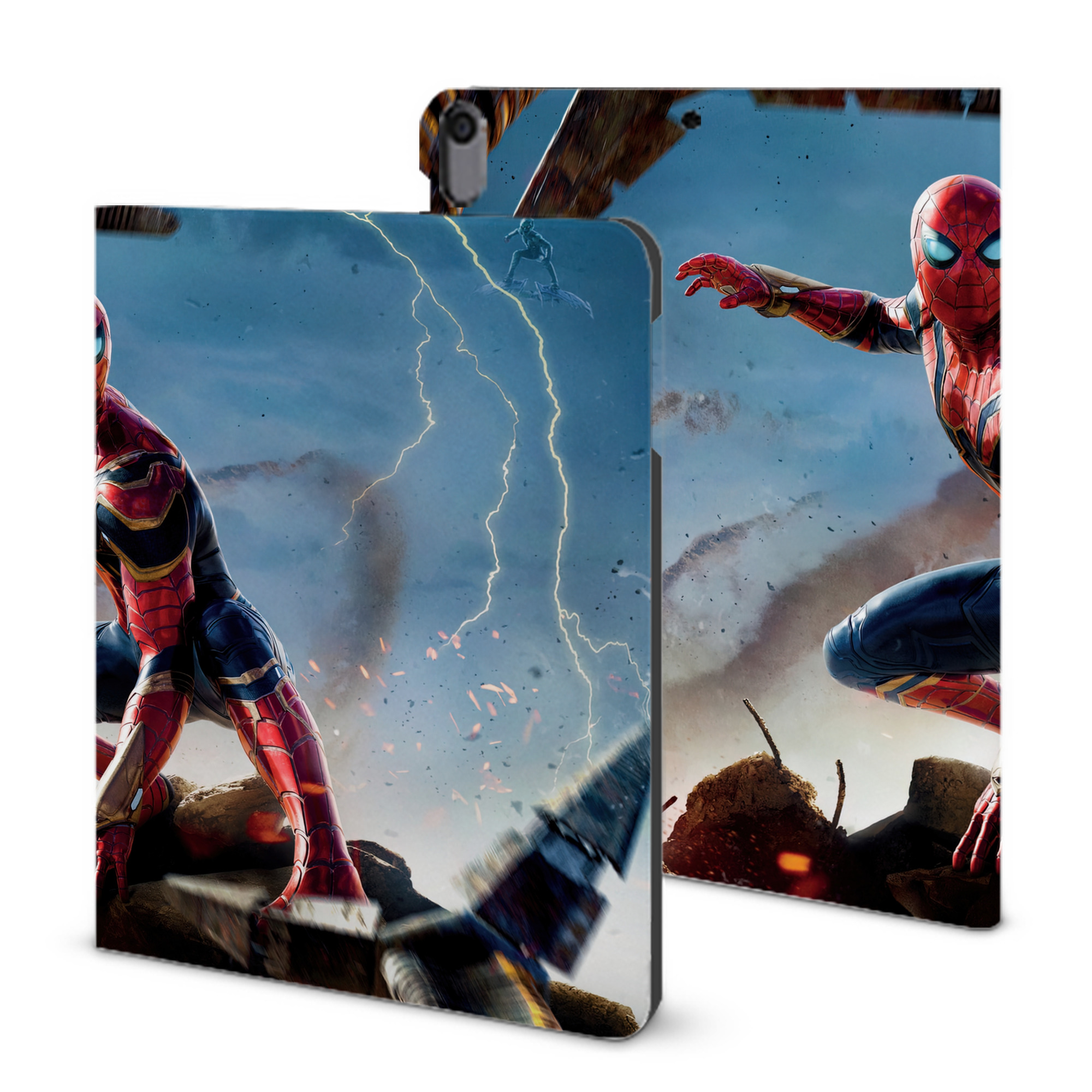（画像用） Spider Man スパイダーマン IPad ケース ブック型 PUレザー TPU 耐衝撃 軽量 薄型 ペン収納なし 全面保護 IPad 各モデル対応